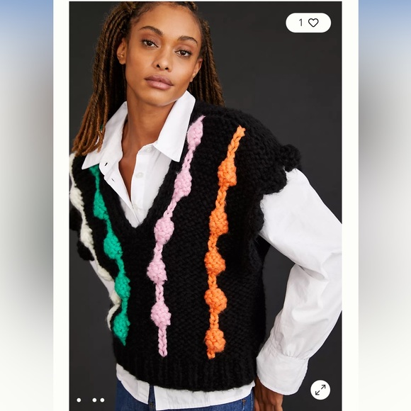 Anthropologie NWT Bauble Sweater Vest Size ALL. - Picture 2 of 7